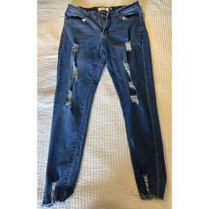 Vtg Celebrity Ace Distressed Women's Jeans‎ Medium Wash Ripped 11/30